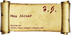 Hey József névjegykártya