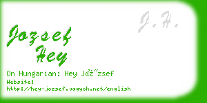 jozsef hey business card